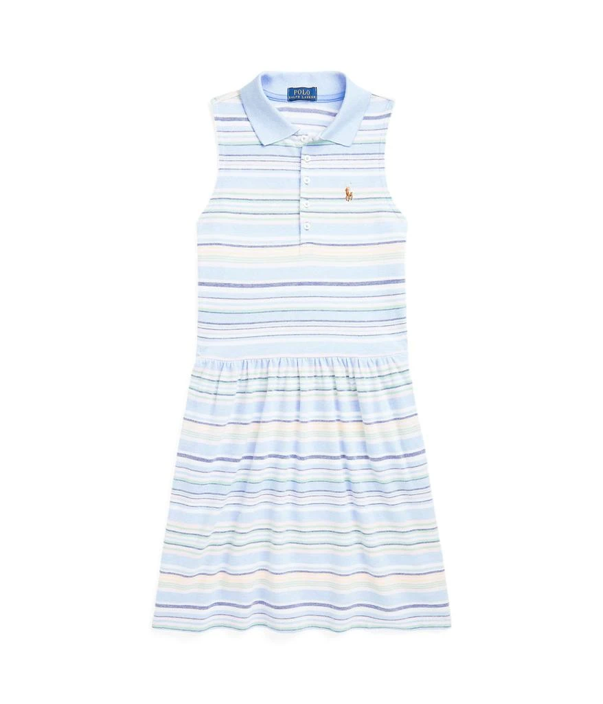 商品Ralph Lauren|Striped Knit Oxford Polo Dress (Big Kids),价格¥520,第1张图片