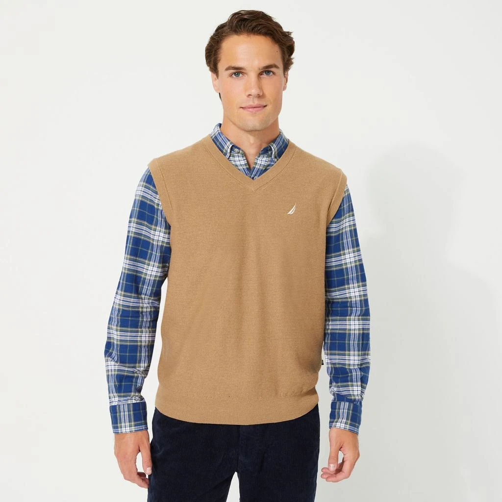 商品Nautica|Mens Big & Tall Navtech V-Neck Sweater Vest,价格¥165,第3张图片详细描述