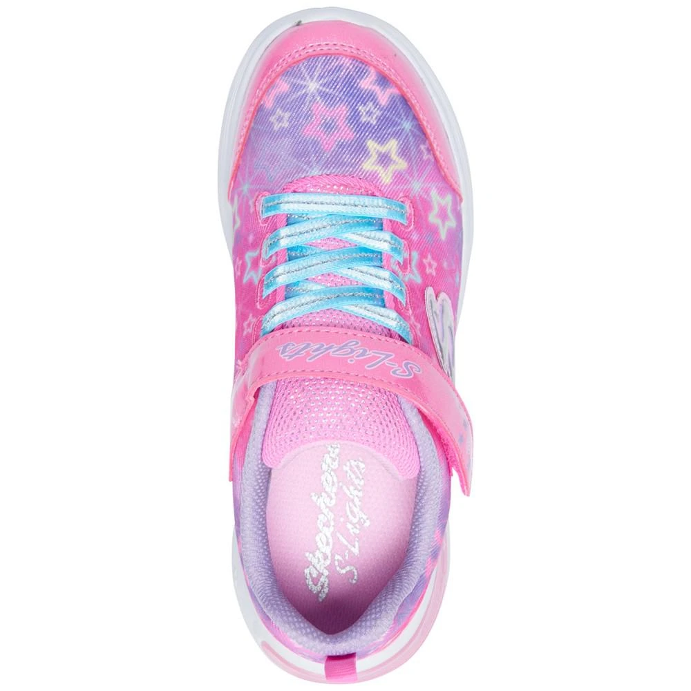 商品SKECHERS|Little Girls S Lights - Star Sparks Stay-Put Closure Light-Up Casual Sneakers from Finish Line,价格¥337,第5张图片详细描述