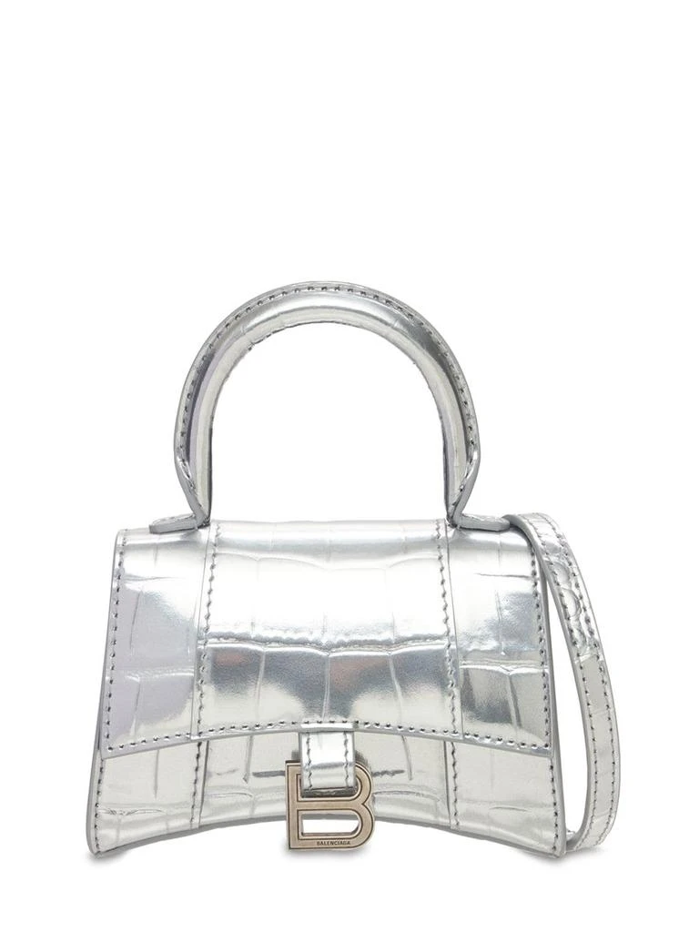 商品Balenciaga|Mini Hourglass Croc Print Leather Bag,价格¥9667,第1张图片