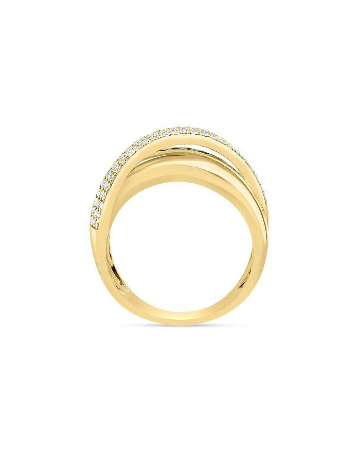 商品Bloomingdale's|Emerald & Diamond Crossover Ring in 14K Yellow Gold,价格¥10346,第2张图片详细描述