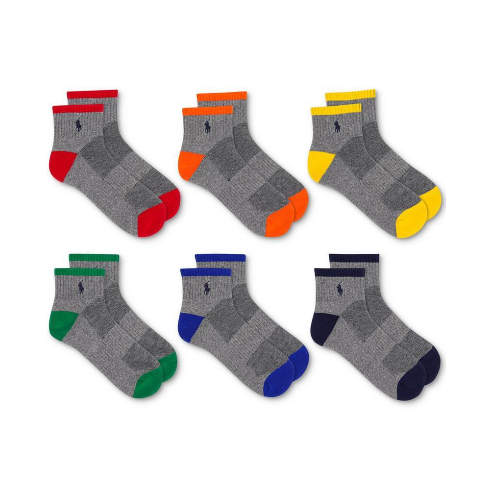 商品Ralph Lauren|Men's 6-Pk. Performance Tipped Quarter Socks,价格¥214,第1张图片