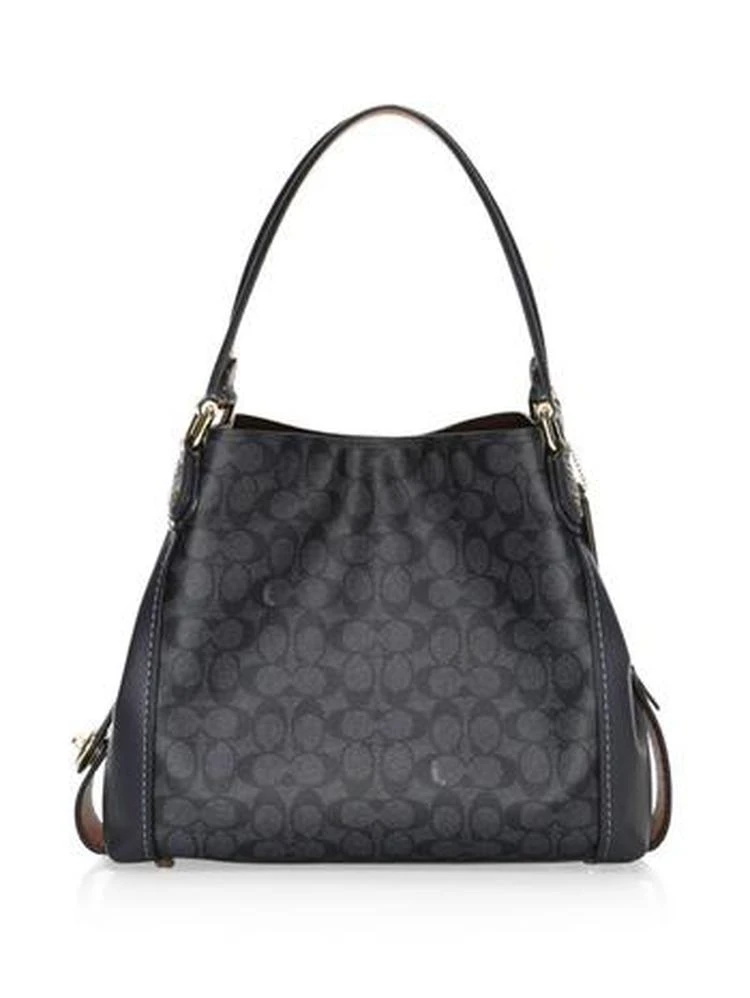 商品Coach|Edie Coated Leather Canvas Shoulder Bag,价格¥2635,第1张图片