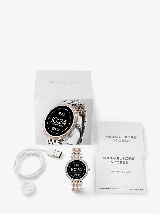 商品Michael Kors|Gen 5E Darci Pavé Two-Tone Smartwatch,价格¥2363,第4张图片详细描述