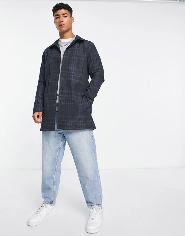 商品French Connection|French Connection trench coat in marine check,价格¥355,第1张图片