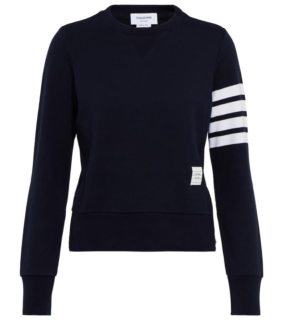 商品Thom Browne|Striped cotton sweatshirt,价格¥5083,第1张图片