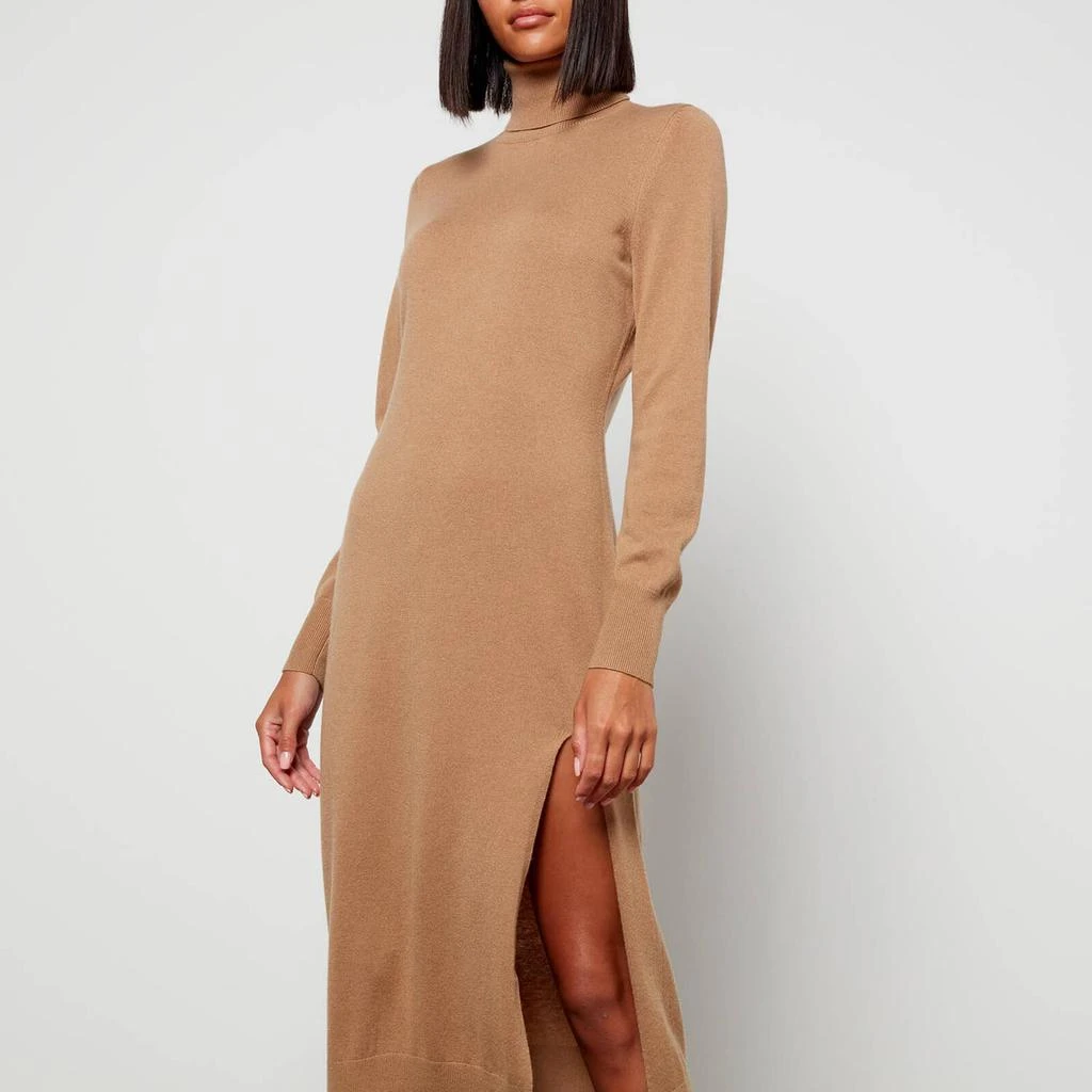 商品Michael Kors|MICHAEL Michael Kors Women's Easy Tnk Slit Midi Dress - Café,价格¥1111,第3张图片详细描述