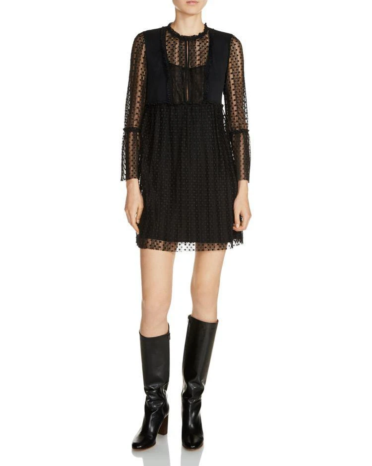 商品Maje|Rezane Swiss Dot Dress,价格¥1777,第1张图片