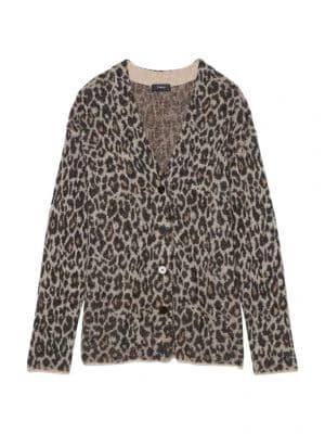 商品Theory|Leopard Print Jacquard Cardigan,价格¥479,第4张图片详细描述