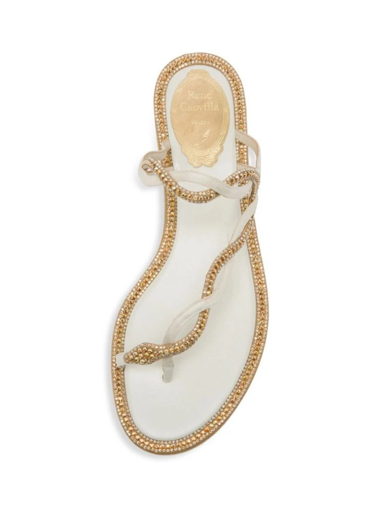 商品Rene Caovilla|Rene Caovilla - Serpiana Embellished Snake Strap Thong Sandals,价格¥3238,第5张图片详细描述