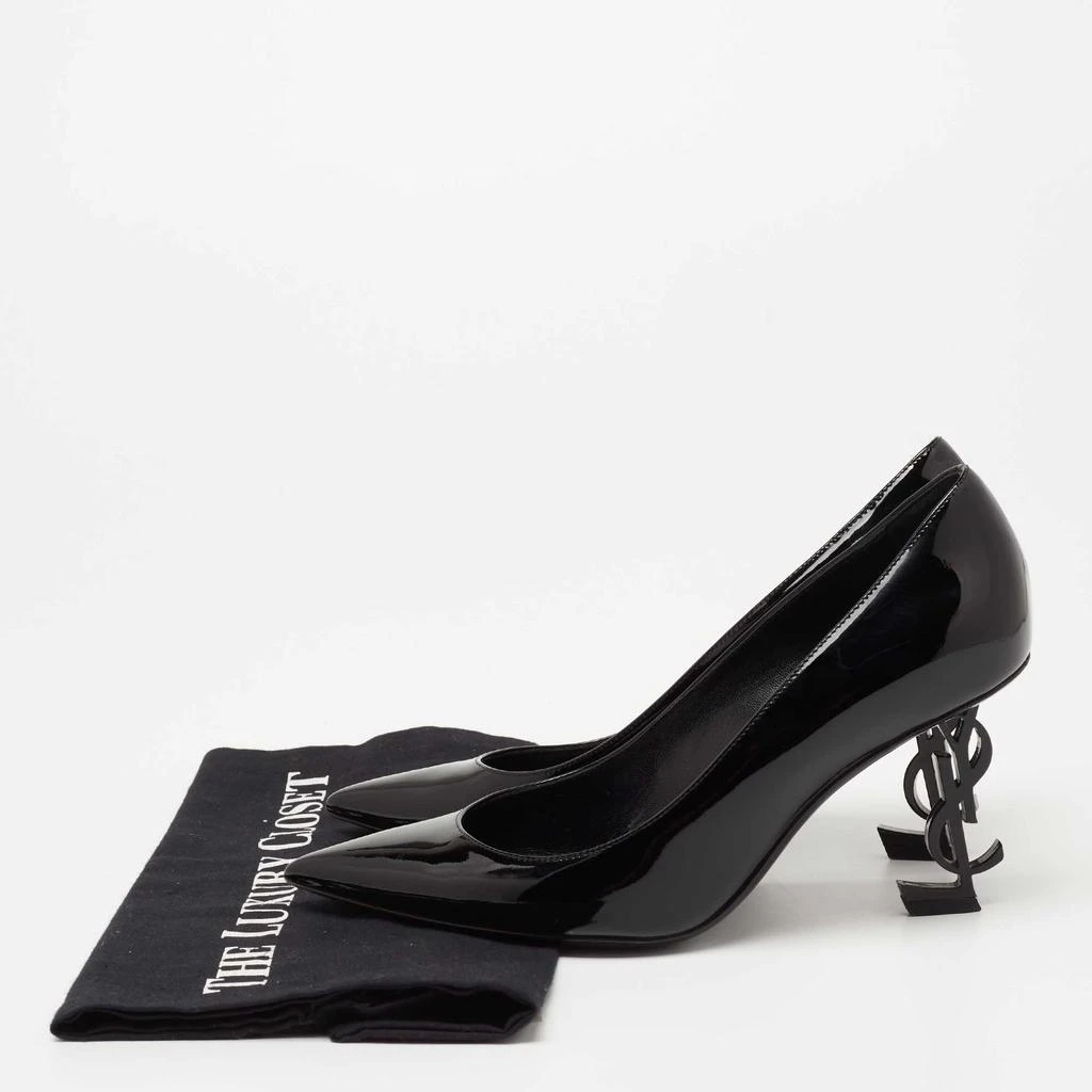 Saint Laurent Black Patent Leather Opyum Pointed Toe Pumps Size 36.5 商品