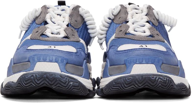 商品Balenciaga|Blue & Grey Triple S 休闲鞋,价格¥3728,第2张图片详细描述