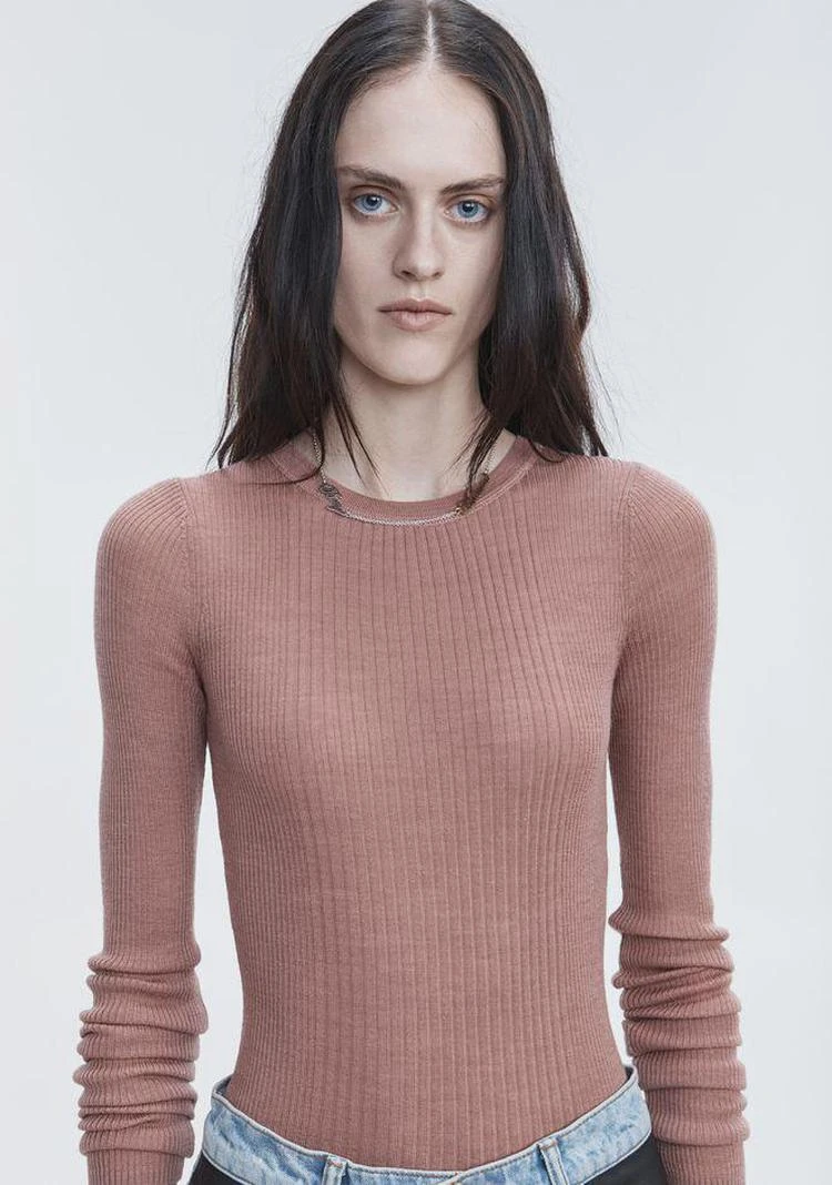 商品Alexander Wang|RIB LONG SLEEVE TOP,价格¥889,第4张图片详细描述