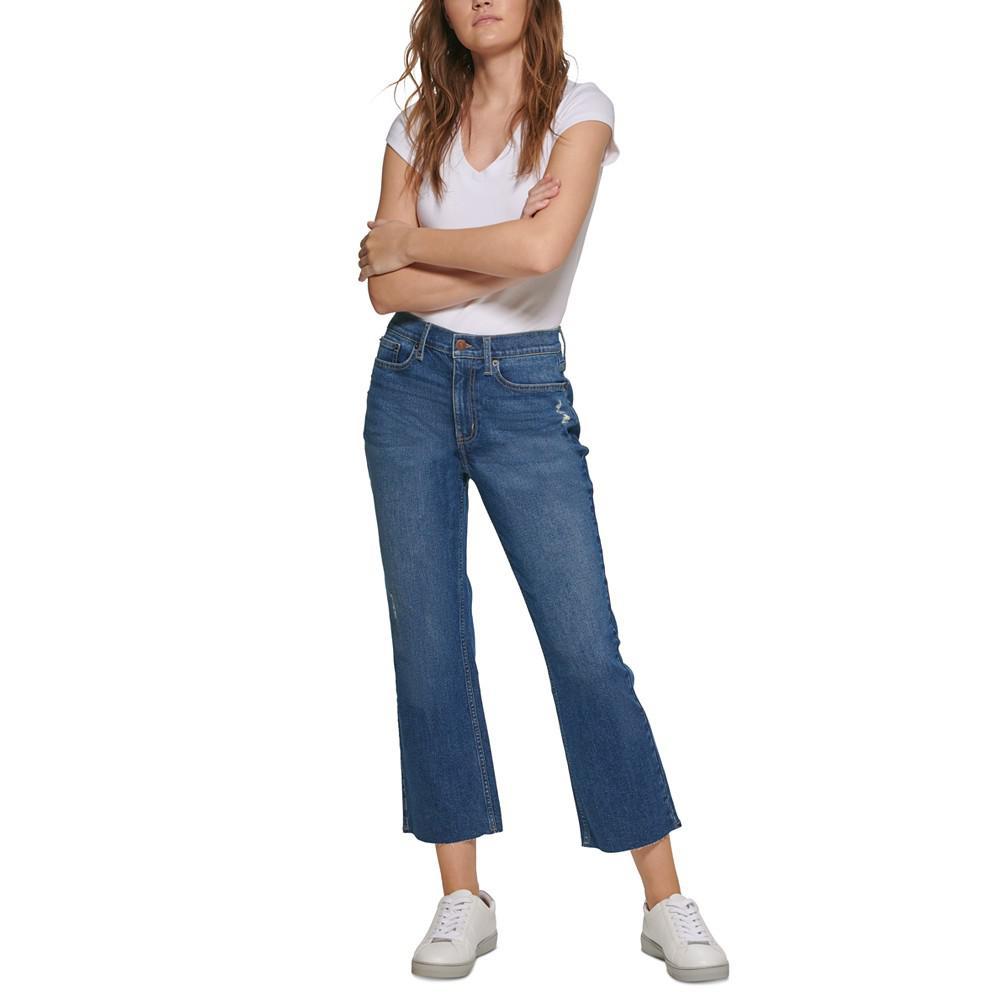 商品Calvin Klein|Women's High-Rise Cropped Bootcut Jeans,价格¥179,第7张图片详细描述