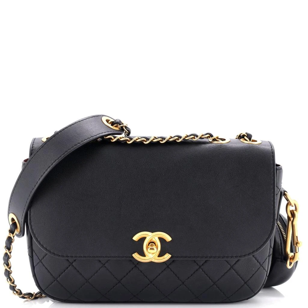 商品[二手商品] Chanel|Multi Pouching Flap Bag with Coin Purse Quilted Calfskin Medium,价格¥34125,第1张图片