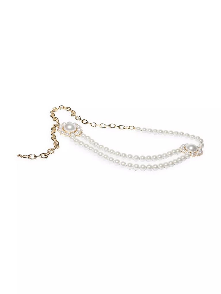 商品Lele Sadoughi|Imitation Pearl Brooch Belt,价格¥1086,第1张图片