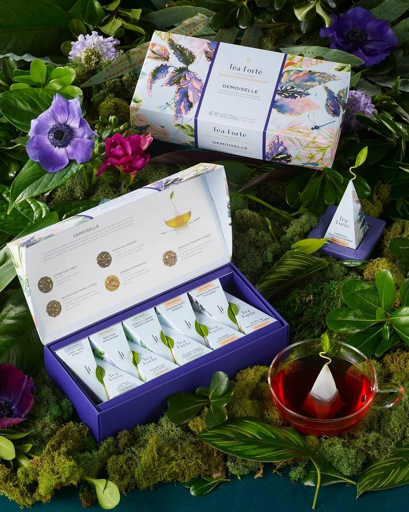 商品Tea Forte|x The New York Botanical Garden Demoiselle Petite Presentation Box, 10 Count,价格¥214,第4张图片详细描述