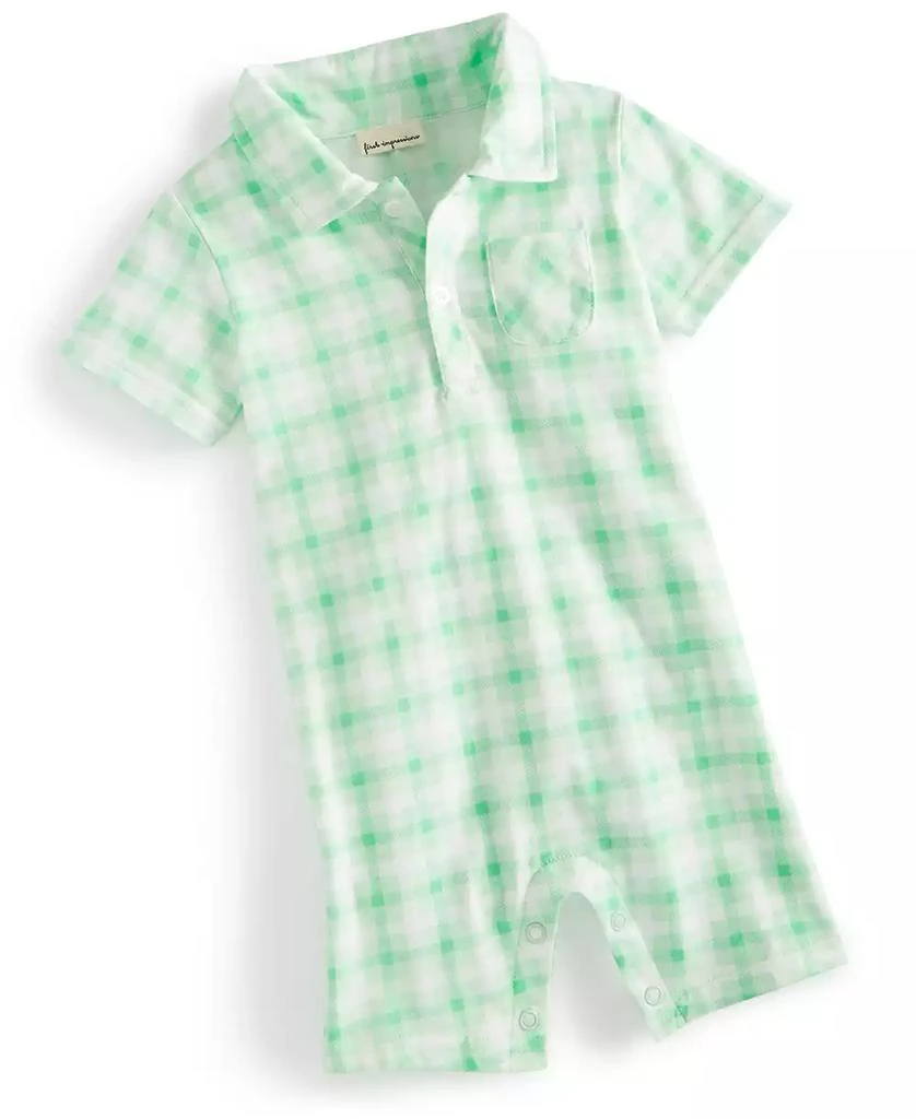 商品First Impressions|Baby Boys Friendship Plaid Sunsuit, Created for Macy's,价格¥42,第1张图片