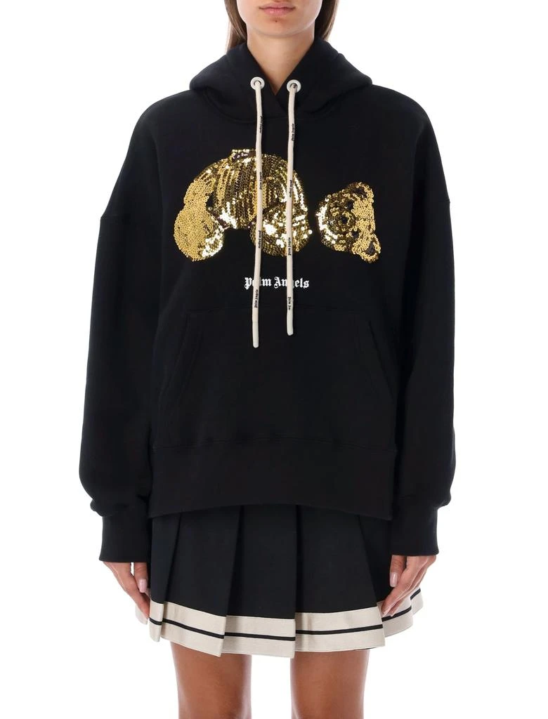 商品Palm Angels|Palm Angels Gold Sequins Bear Hoodie,价格¥5538,第1张图片