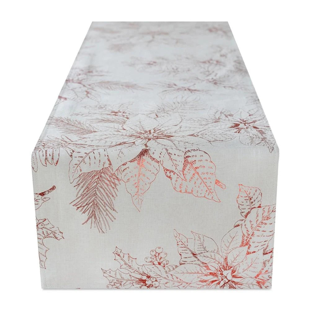 商品Benson Mills|Glistening Poinsettias Metallic Table Runner, 13" x 72",价格¥94,第4张图片详细描述