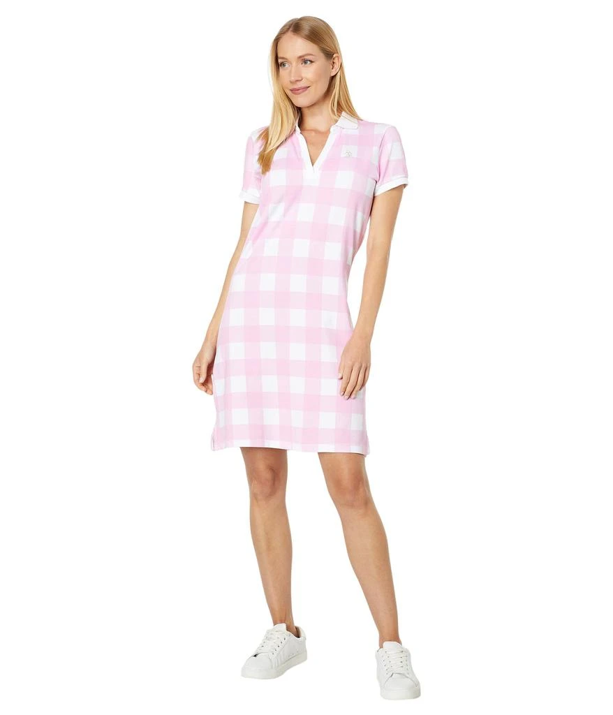 商品U.S. POLO ASSN.|Split-Neck Gingham Dress,价格¥176,第1张图片