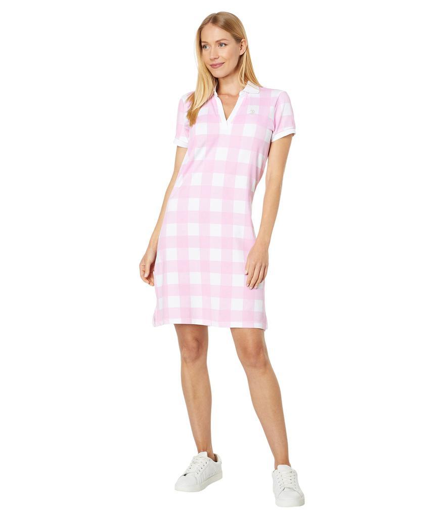 商品U.S. POLO ASSN.|Split-Neck Gingham Dress,价格¥137,第1张图片