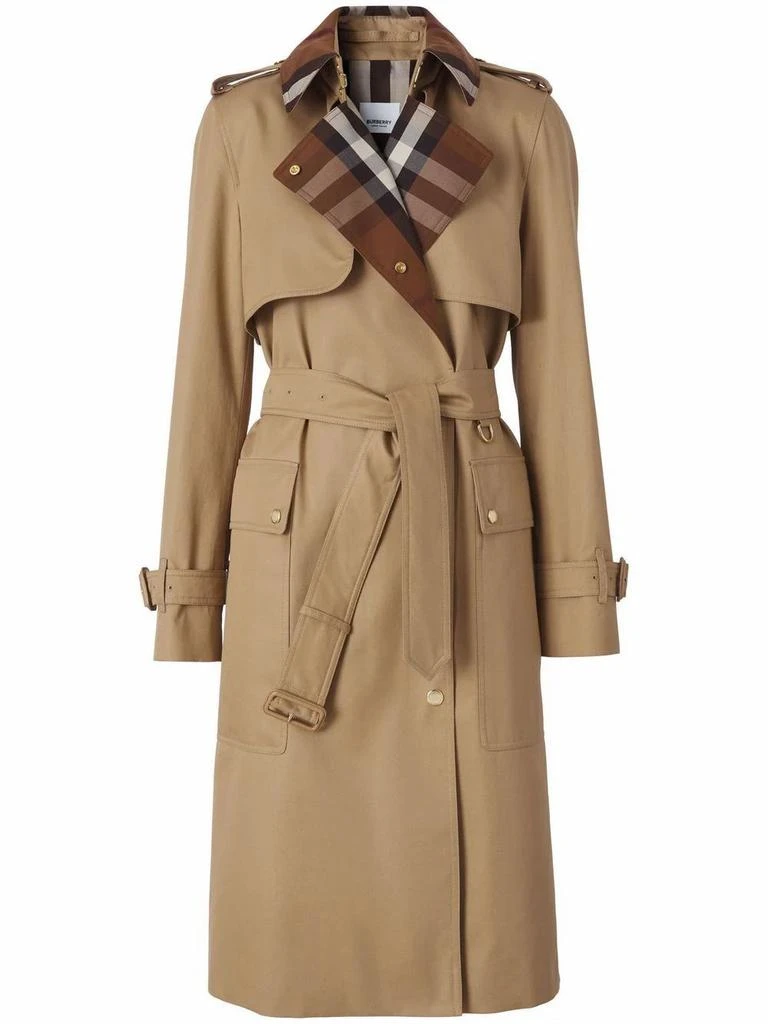 商品Burberry|Burberry women's beige cotton trench coat,价格¥20564,第1张图片