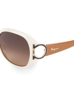 商品Salvatore Ferragamo|57MM Square Sunglasses,价格¥796,第3张图片详细描述