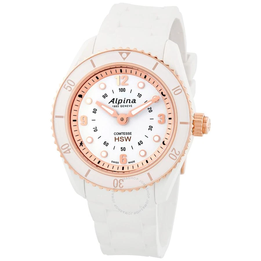 商品Alpina|Alarm Quartz White Dial Ladies Smart Watch AL-281WY3V4,价格¥1842,第1张图片