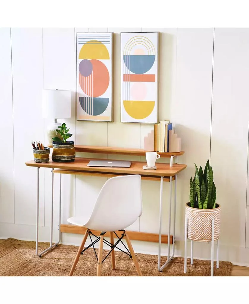 商品Storied Home|Modern Boho Embossed Metal Planters with Stands,价格¥860,第3张图片详细描述