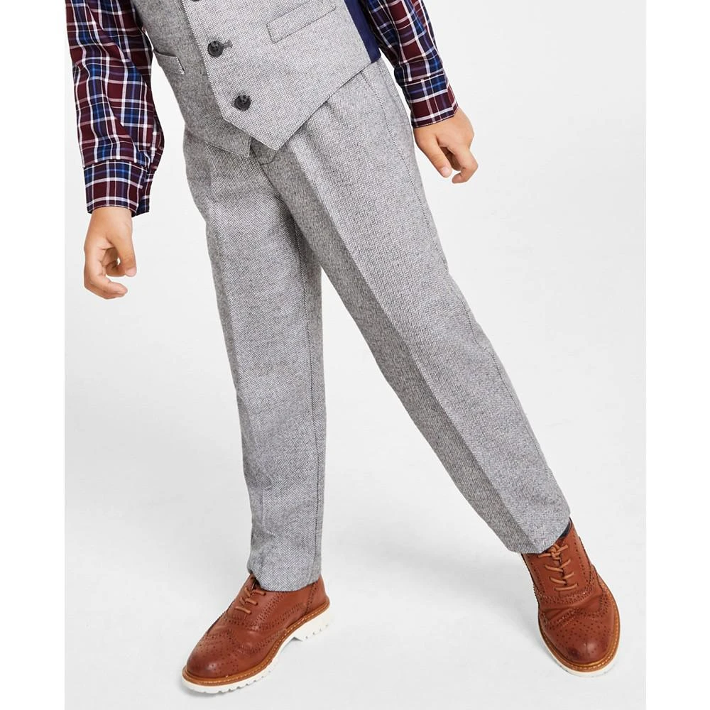 商品Nautica|Little Boys 4-Pc. Patterned Shirt, Brushed Herringbone Vest, Pants & Bow Tie Set,价格¥289,第4张图片详细描述