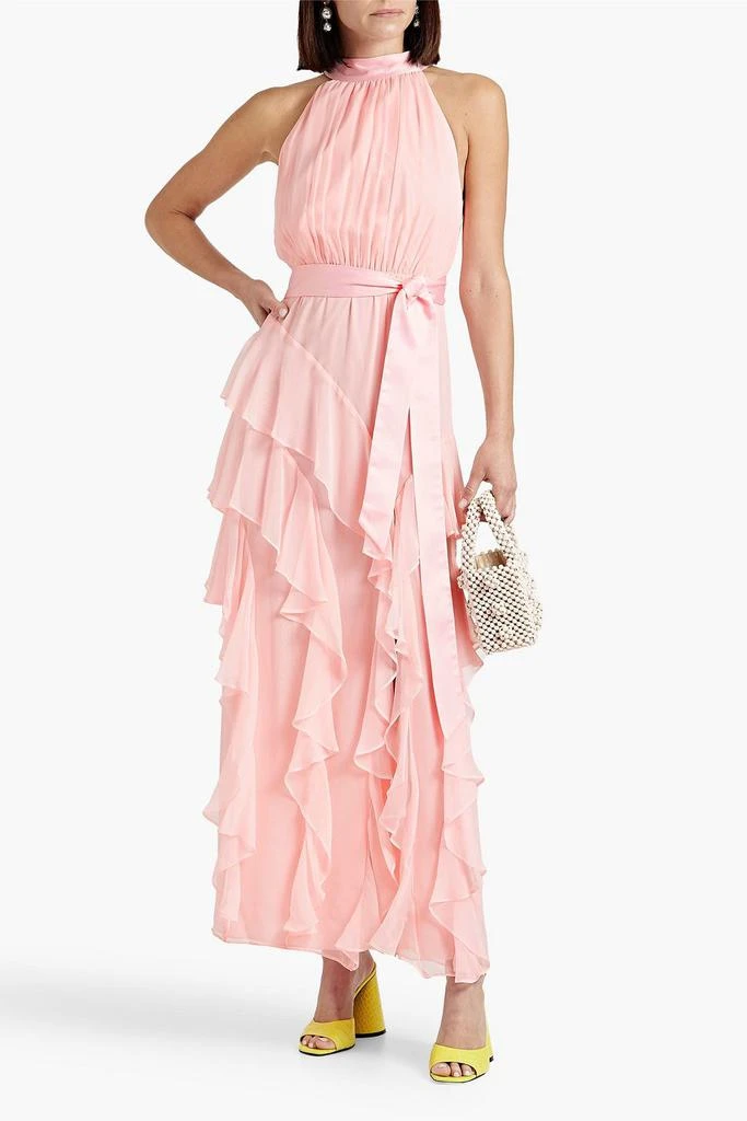 商品Alice + Olivia|Tiered ruffled silk-chiffon maxi dress,价格¥2669,第2张图片详细描述