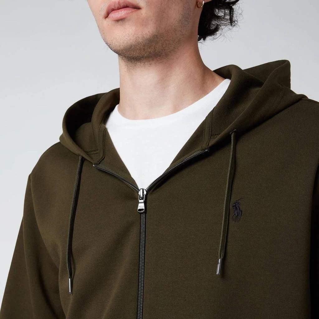 商品Ralph Lauren|Polo Ralph Lauren Men's Double Knit Zip-Through Hoodie - Green,价格¥824,第4张图片详细描述