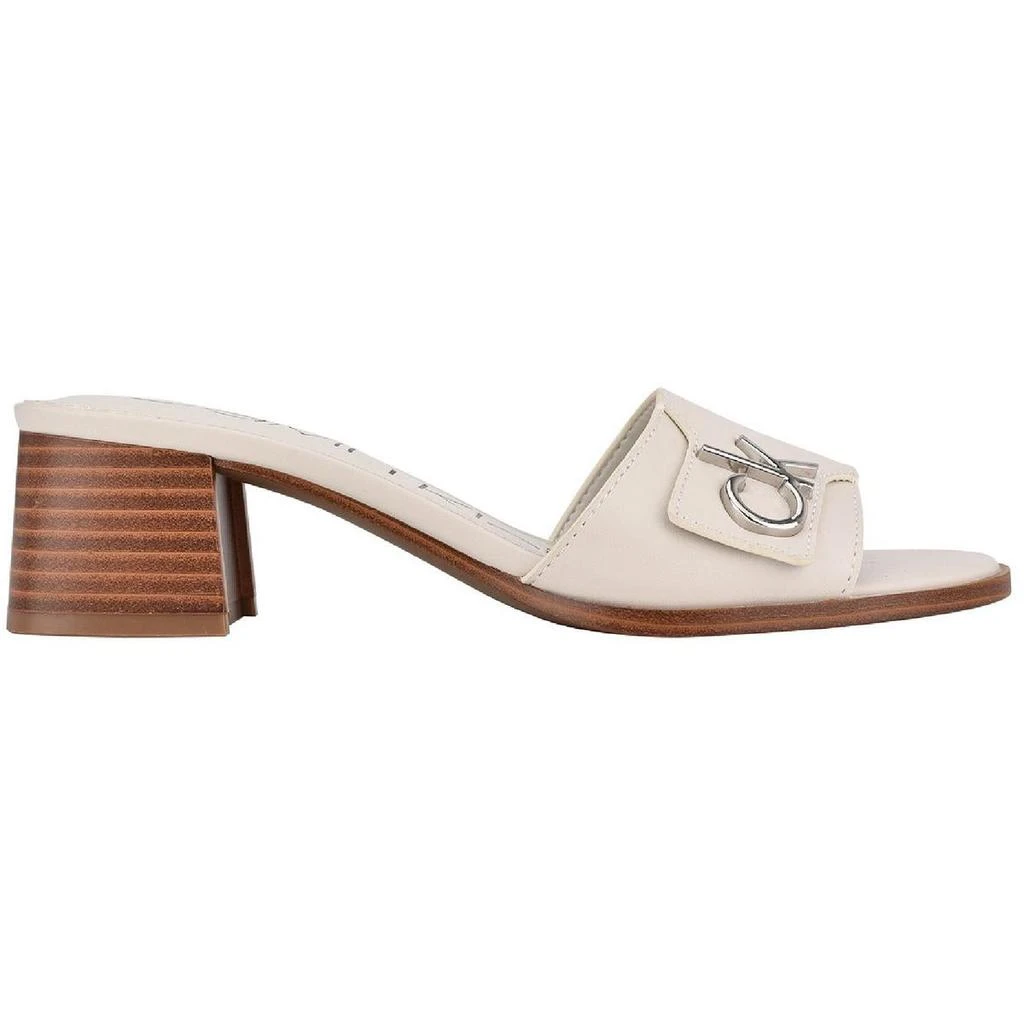 商品Calvin Klein|Calvin Klein Womens Amber Faux Leather Slip On Dress Sandals,价格¥305,第4张图片详细描述