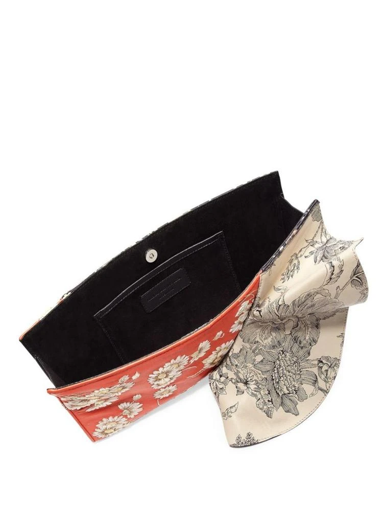 商品Alexander McQueen|Floral-Print Leather Ruffle Clutch,价格¥7170,第2张图片详细描述