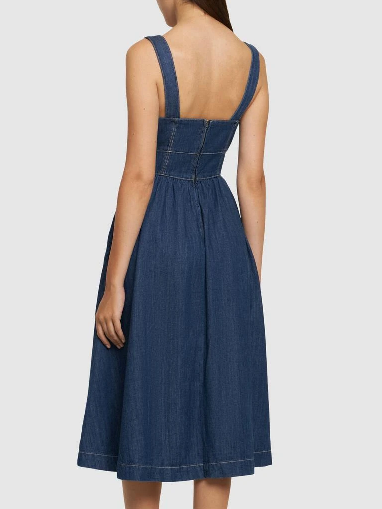 商品Reformation|Tagliatelle Denim Bustier Midi Dress,价格¥1723,第2张图片详细描述