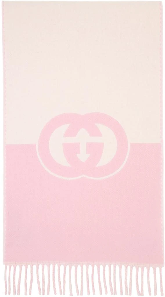 商品Gucci|Pink Interlocking G Scarf,价格¥4100,第1张图片