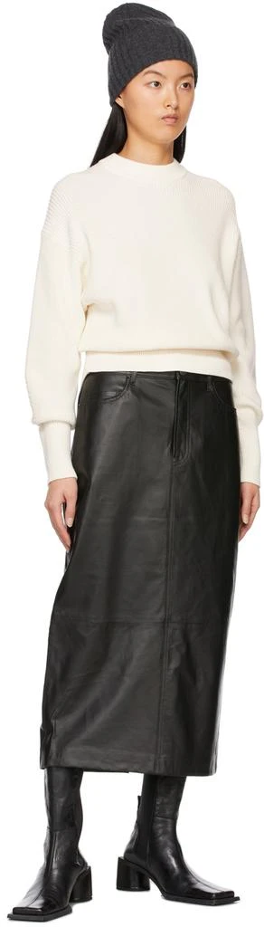 商品FRAME|Black Leather Midi Skirt,价格¥2086,第4张图片详细描述