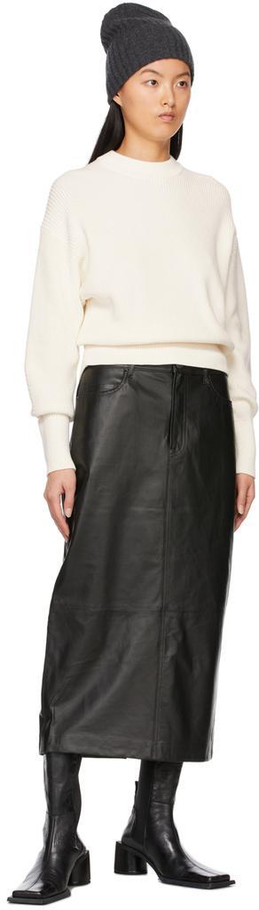 商品FRAME|Black Leather Midi Skirt,价格¥2305,第6张图片详细描述