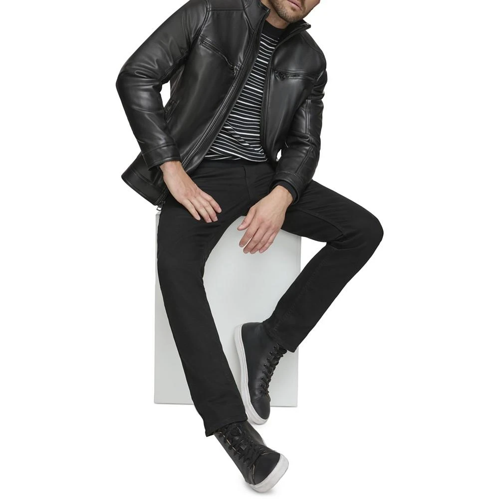 商品Calvin Klein|Men's Faux Leather Moto Jacket, Created for Macy's,价格¥675-¥1012,第5张图片详细描述