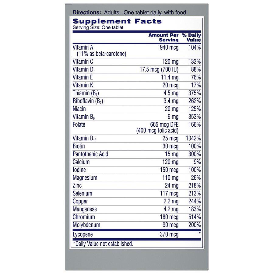 Men's 50+ Healthy Advantage Multivitamin商品第2张图片规格展示