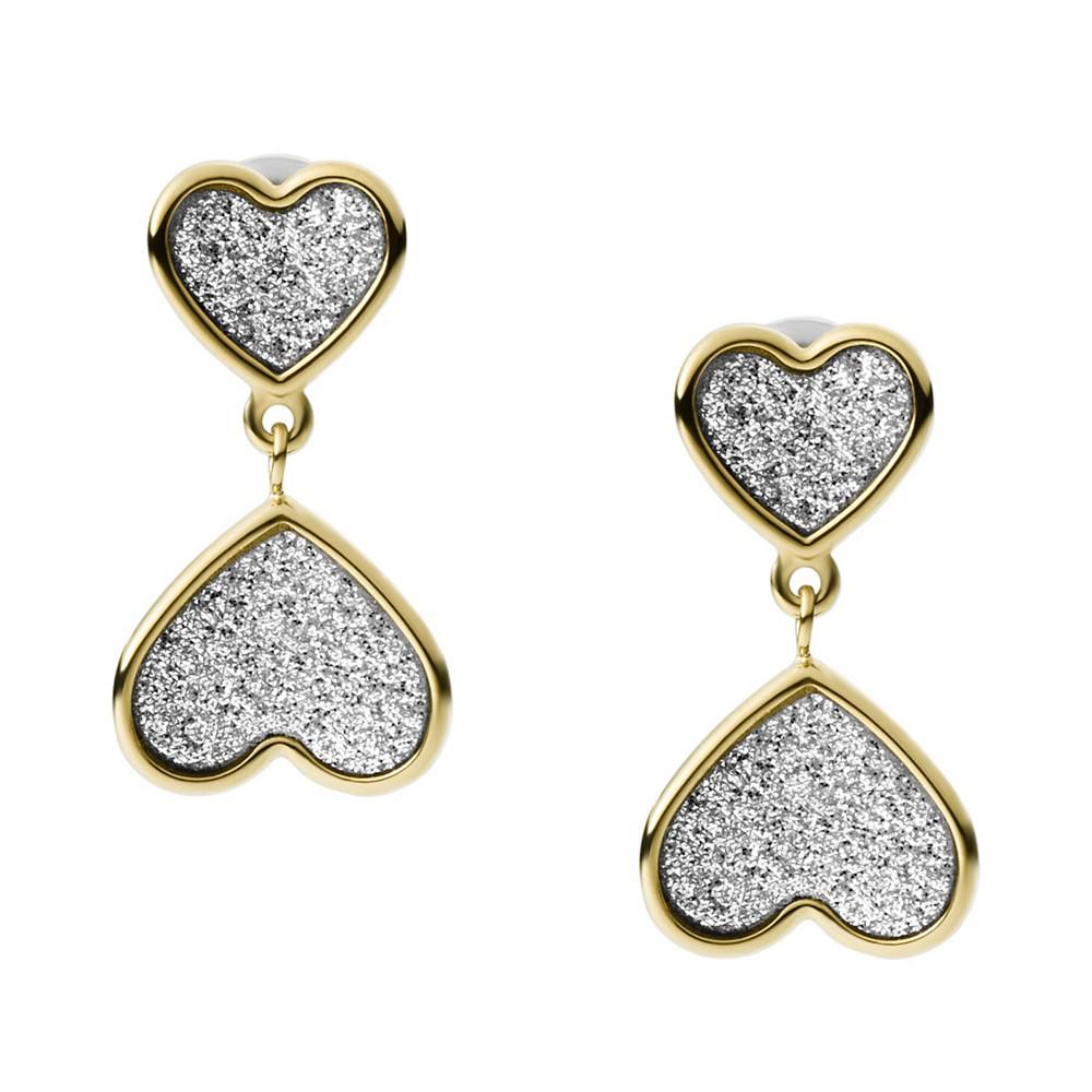 Sutton Classic Valentine Stainless Steel Heart Stud Earrings商品第1张图片规格展示