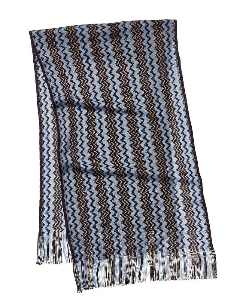 商品Missoni|Missoni Wool-Blend Scarf, Blue,价格¥469,第2张图片详细描述