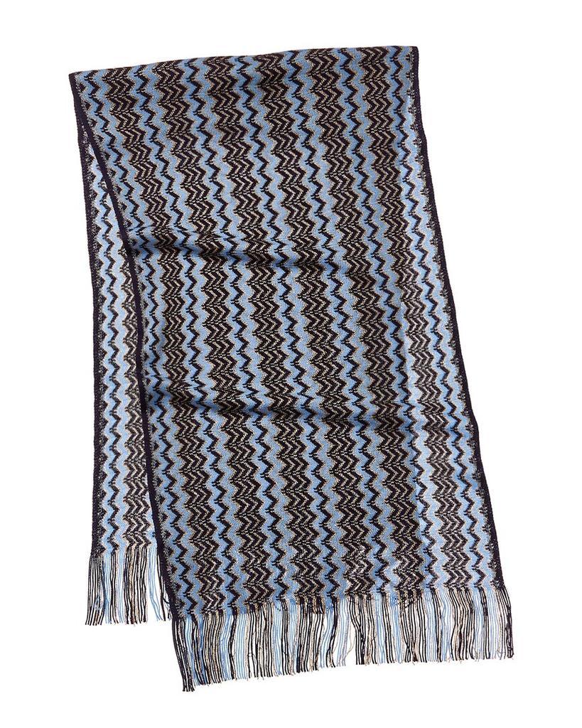 商品Missoni|Missoni Wool-Blend Scarf, Blue,价格¥553,第4张图片详细描述