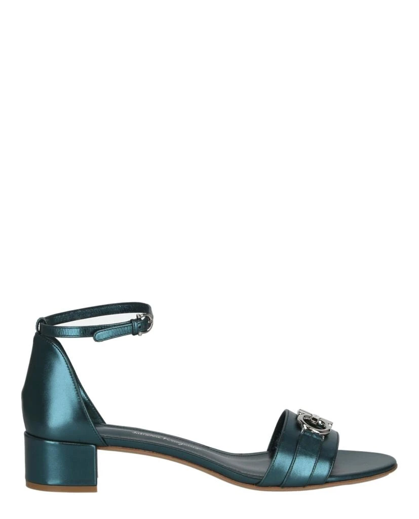 商品Salvatore Ferragamo|Como Metallic Leather Heel Sandals,价格¥2153,第1张图片