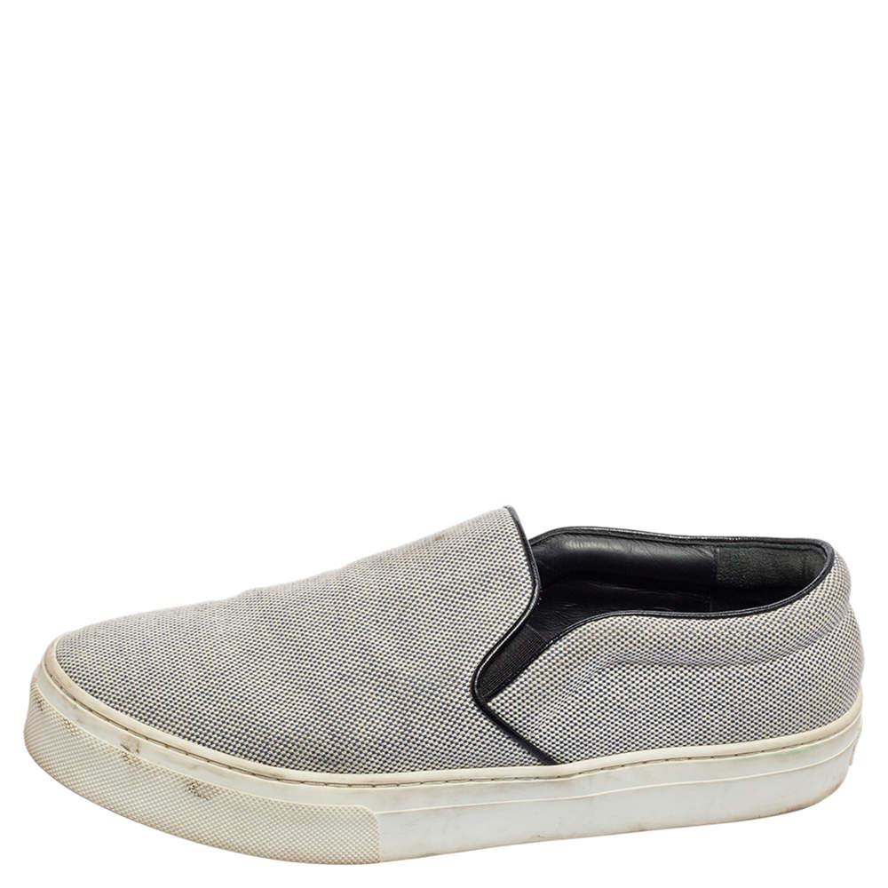 Celine Blue/White Canvas Slip-On Sneakers Size 39商品第2张图片规格展示