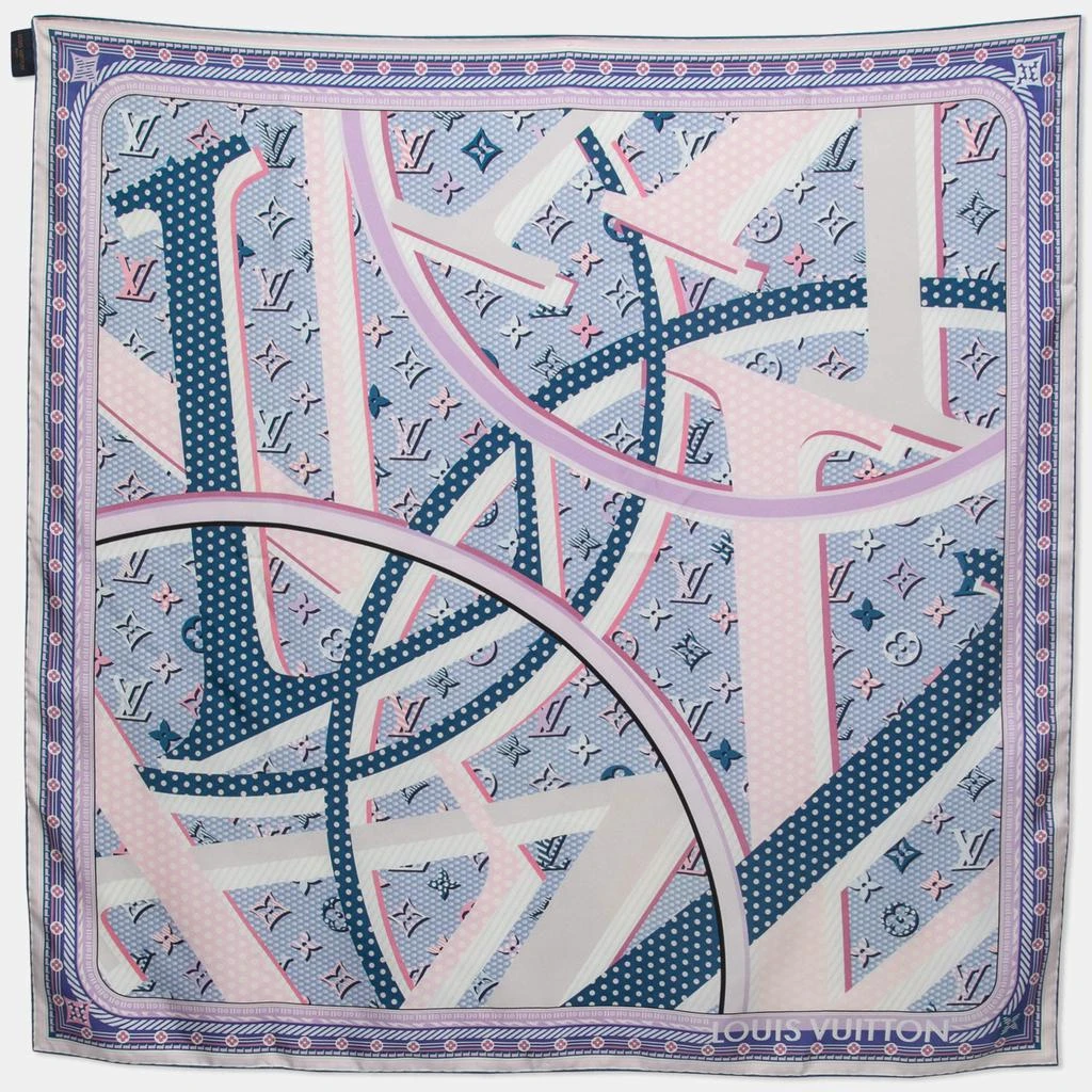 商品[二手商品] Louis Vuitton|Louis Vuitton Blue LV Pop Silk Square Scarf,价格¥2327,第1张图片