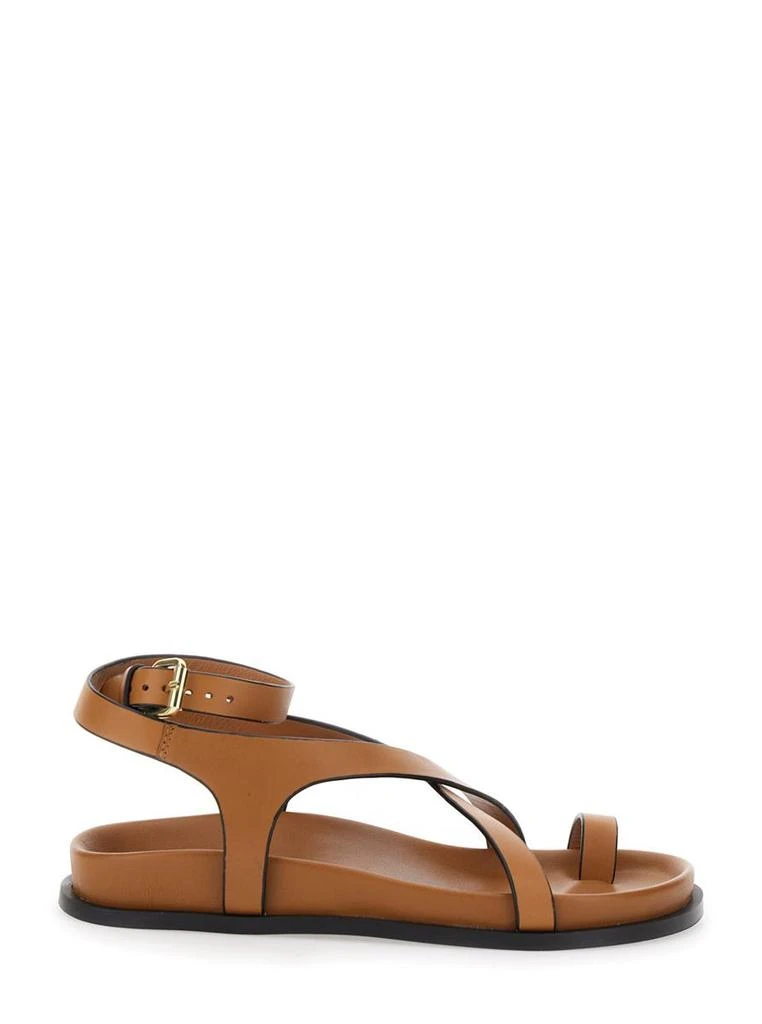 商品A.Emery|'Jalen Slim' Brown Sandals With Criss-Crossed Straps And Buckle Closure In Leather Woman,价格¥2586,第1张图片