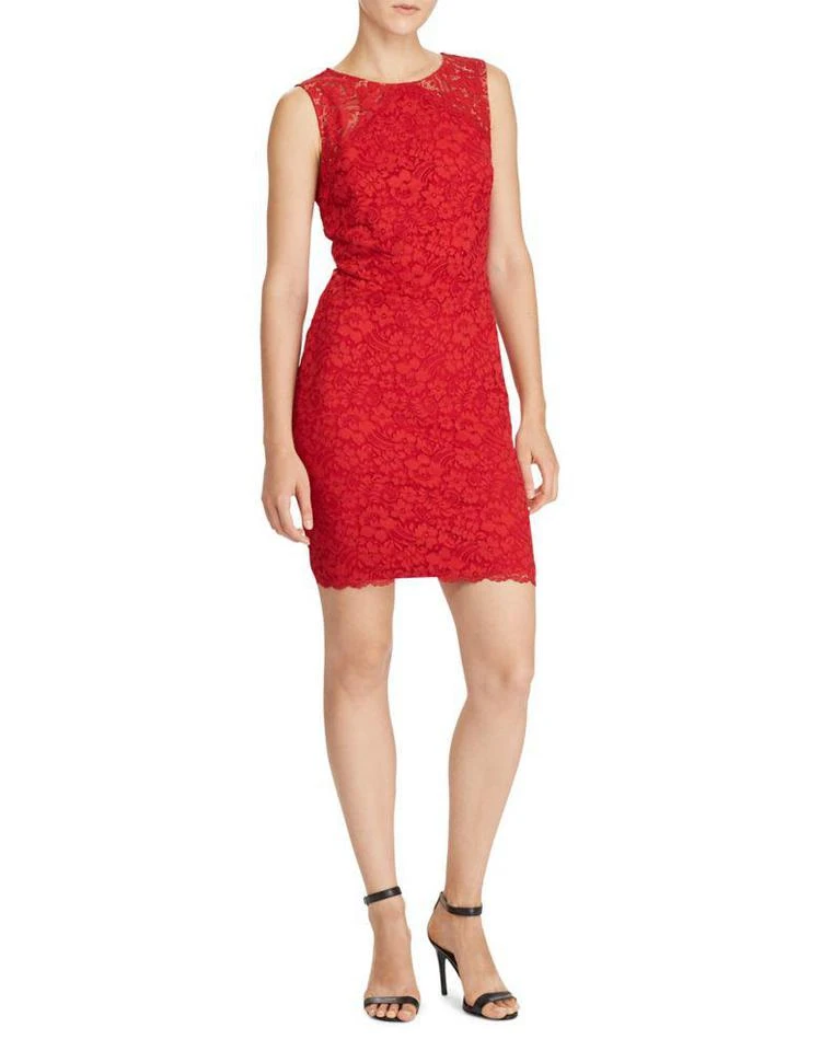 商品Ralph Lauren|Scalloped Lace Sheath Dress,价格¥1452,第2张图片详细描述