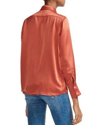 商品Maje|Ceci Silk Satin Shirt,价格¥2188,第2张图片详细描述